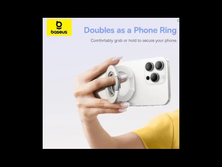 Baseus MagPro 3 Magnetic Dual-Ring Phone Stand Starlight Off-White – Z0004803 (6)