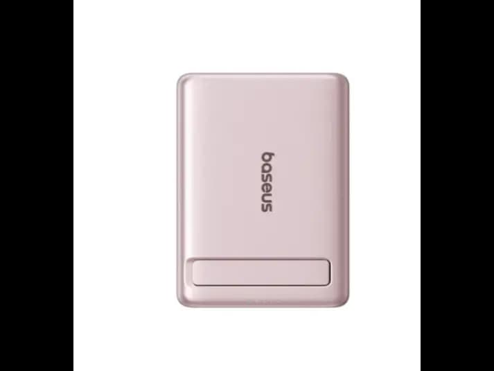 Baseus 5000mAh 20W Qi2 PicoGo AM31 Ultra-Mini Magnetic Power Bank with Kickstand Nebula Pink (with Braided Cable USB-C to USB-C 30cm Pink) -P1007680B453-00 (2)