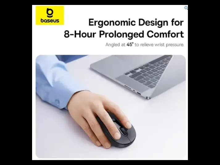 Baseus F02 Ergonomic Wireless Mouse Cosmic Black – Bluetooth Only – Model B0203203 – 1 Year Warranty (2)
