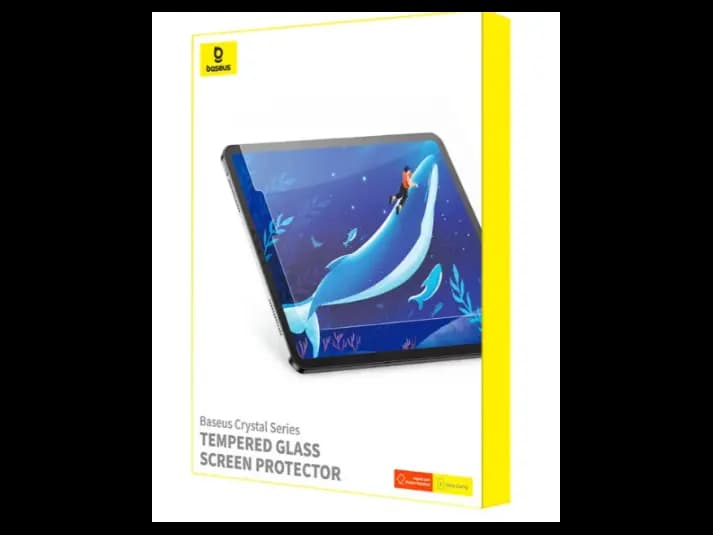 Baseus iPad Pro (2024) 13” Clear Crystal Blue Light Blocking Tempered Glass Screen Protector – Clear (Pack of 1, EasyStick Installation Tool and Cleaning Kit Included) – Model: P40012000201-01 (3)