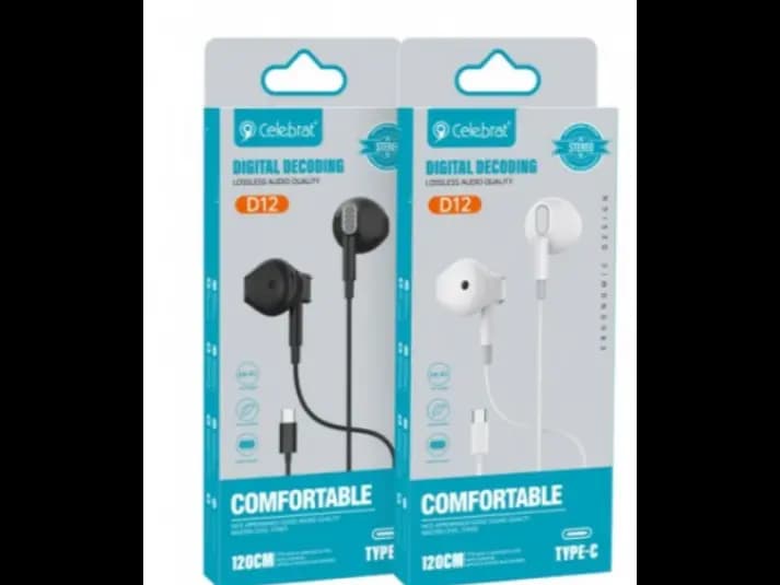 Celebrat D12 Wired HIFI Sound Quality TYPE C Earphone (2)