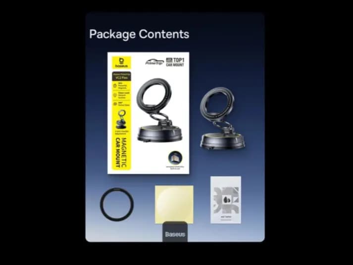 Baseus PrimeTrip VC2 Flex Magnetic Car Mount (Suction Cup Version) Cosmic Black – C0013803 (7)