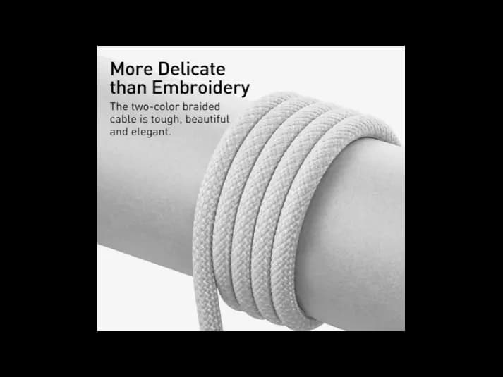 Baseus Dynamic Series USB to Lightning 2 Meter 2.4A Fast Charging Data Cable – White – CALD000502 (7)