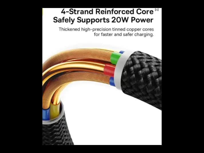 Baseus Dura Series Fast Charging Data Cable Type-C to Lightning – 1 m, Gold   Black – Model: P10377800U01-00 (6)