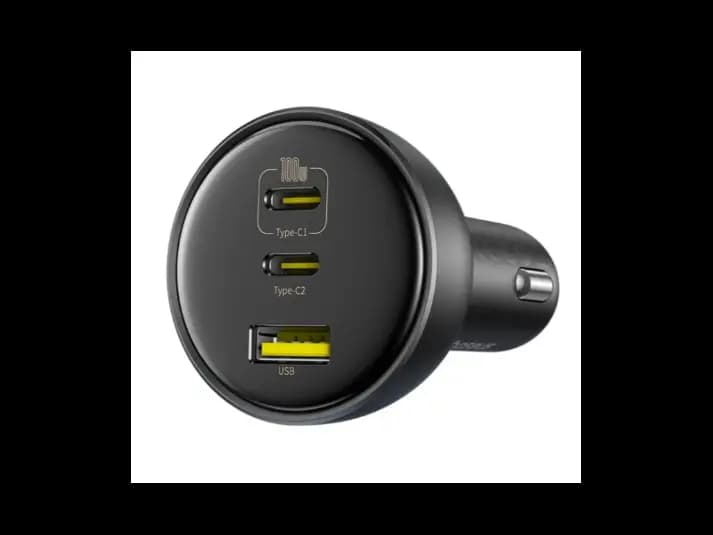 Baseus Multi-Port Fast Charge Car Charger C C U 152.5W Set Cluster Black（with Baseus Xiaobai series fast charging Cable Type-C to Type-C 100W (20V/5A) 1m Black) – C00036101111-00 (5)