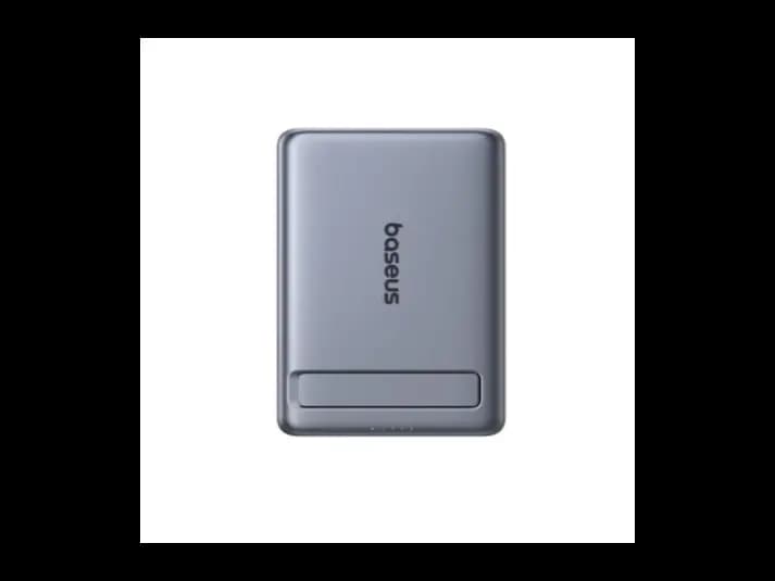 Baseus 5000mAh 20W Qi2 PicoGo AM31 Ultra-Mini Magnetic Power Bank with Kickstand Space Grey (with Braided Cable USB-C to USB-C 30cm Black) – P1007680B813-00 (5)