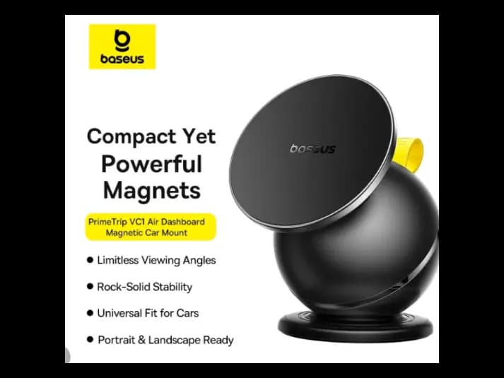 Baseus PrimeTrip VC1 Air Dashboard Magnetic Car Mount – Cosmic Black – Model: C0013901 (2)
