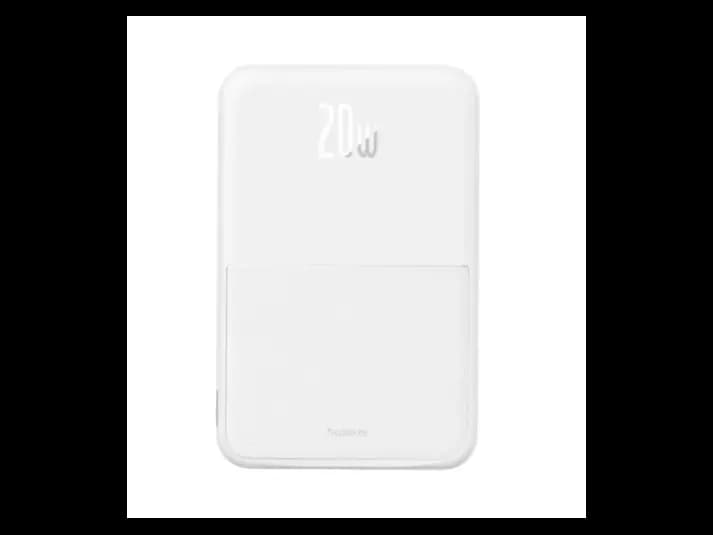 Baseus MagPro Magnetic Bracket Wireless Fast-Charging Power Bank 5000mAh 20W Stellar White(with Simply Series Charging Cable Type-C to Type-C (20V/3A) 30cm White) (1 Year Warranty) – P10064100222-00 (6)