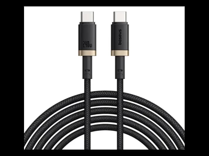 Baseus Dura Fast Charging Data Cable USB-C to USB-C 240W 1m Gold Black – P10377803U03-00