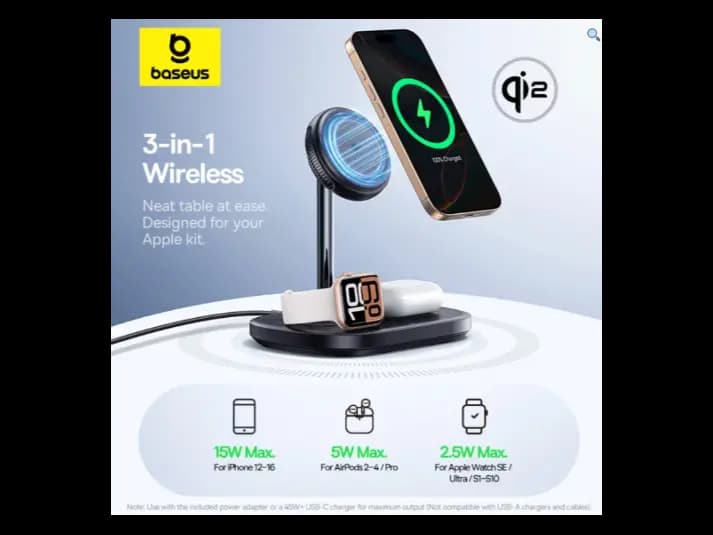 Baseus EnerFill FS41 3-in-1 Wireless Charging Stand with TEC Cooling Cosmic Black (45W Adapter EU 1m C to C Data Cable Black Included) – P10281904123-01 (7)