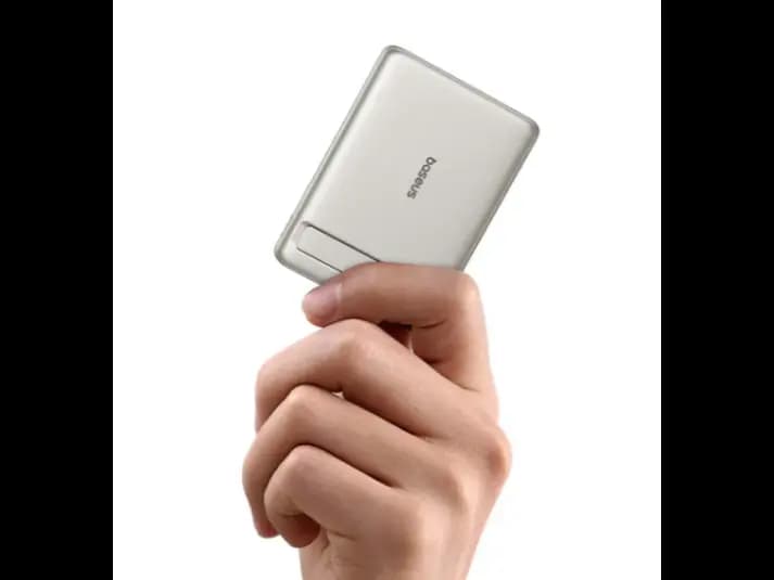 Baseus 5000mAh 20W Qi2 PicoGo AM31 Ultra-Mini Magnetic Power Bank with Kickstand Natural Titanium (with Braided Cable USB-C to USB-C 30cm White) – P10081907853-00 (5)