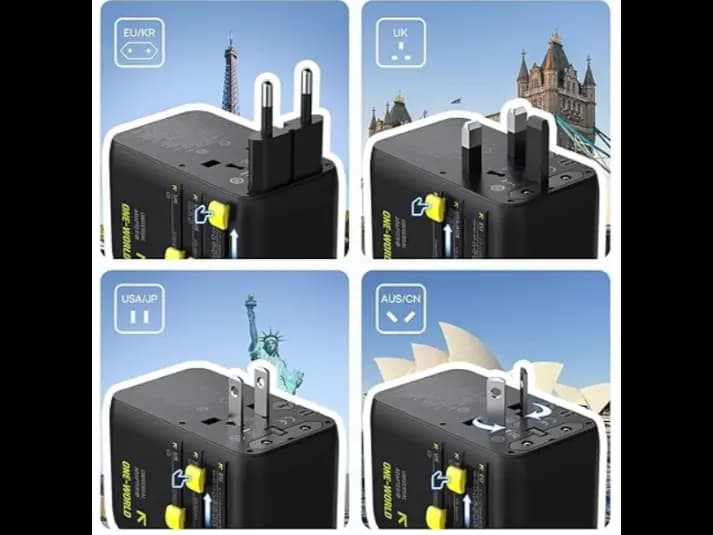 Baseus Picogo 45W 6-in-1 Universal Travel Adapter – with Retractable Cable – Cosmic Black – AG11 – E0307F00 -1 Year Warranty – 1 Year Warranty (2)