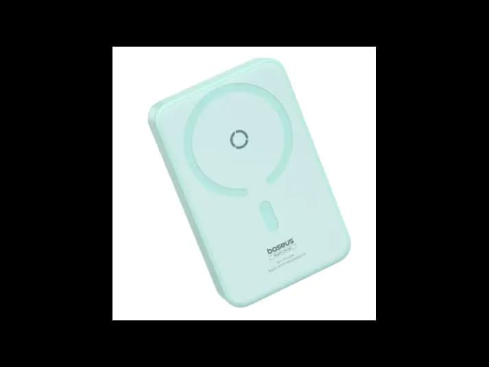 Baseus MagPro Magnetic Bracket Wireless Fast-Charging Power Bank 5000mAh 20W Peppermint Blue (with Simply Series Charging Cable Type-C to Type-C (20V/3A) 30cm White) – P10064101333-00 (2)