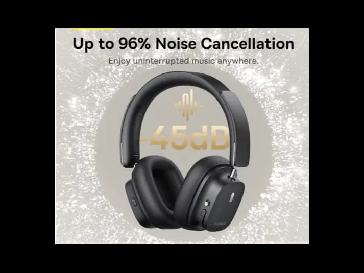 Baseus Bowie 30 Max Noise-Cancellation Wireless Headphones – Cluster Black – A0007550011300/A00075500113-B1 (6)