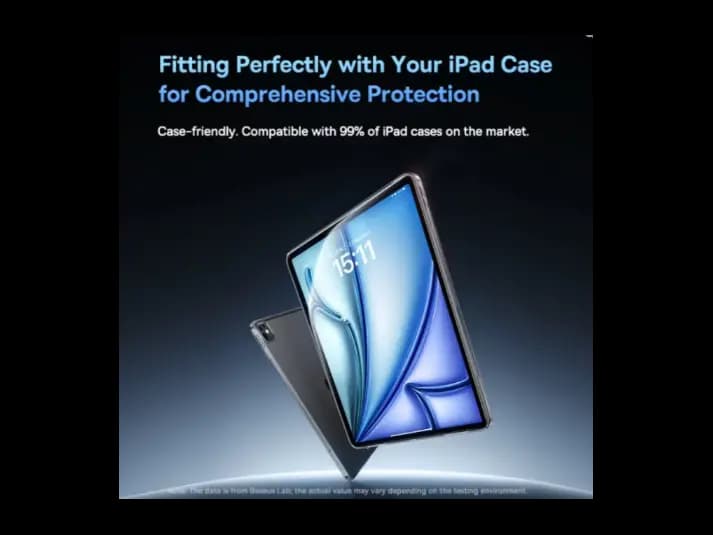 Baseus Crystalline HD Tempered Glass Screen Protector – Clear for 11″ iPad Pro (2024) – Model: P0031108 (4)