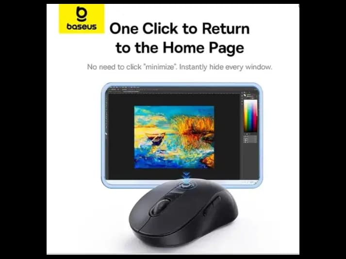Baseus F02 Ergonomic Wireless Mouse Cosmic Black – Bluetooth Only – Model B0203203 – 1 Year Warranty (3)