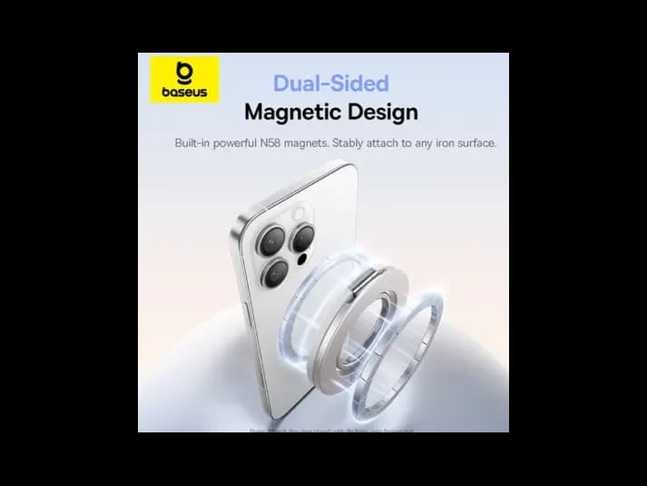 Baseus MagPro 3 Magnetic Dual-Ring Phone Stand Starlight Off-White – Z0004803 (4)