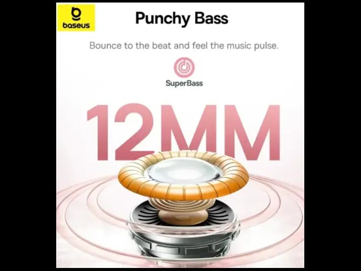 Baseus Bass BP1 NC In-Ear True Wireless Earbuds Baby Pink – 1 Year Warranty A0010707 (2)