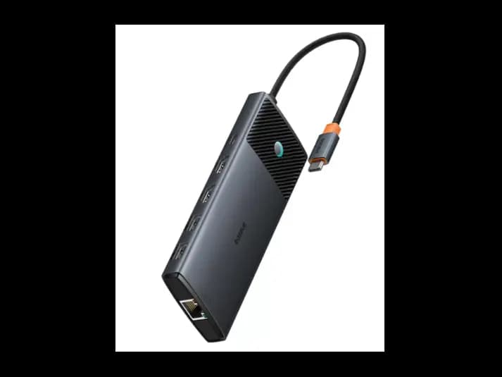 Baseus Metal Gleam Series II 10-in-1 USB HUB – Cosmic Black (USB-C to 1*HDMI4K@120Hz   1*HDMI4K@60Hz   1*USB-A(10Gbps)   1*USB-C(10Gbps)   2*USB-A(480Mbps)   1*RJ45   1*SD/TF   1*USB-C(PD) ) – B000618 (6)