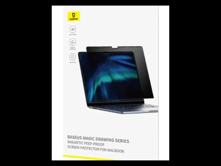 Baseus 15.3″ MacBook Air 2023/2024 Magic Drawing Series Magnetic Peep-Proof Screen Protector – Clear (With cleaning kit) – P40012303201-03 (3)