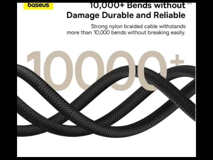 Baseus Dura Series Fast Charging Data Cable Type-C to Lightning – 1 m, Gold   Black – Model: P10377800U01-00 (5)