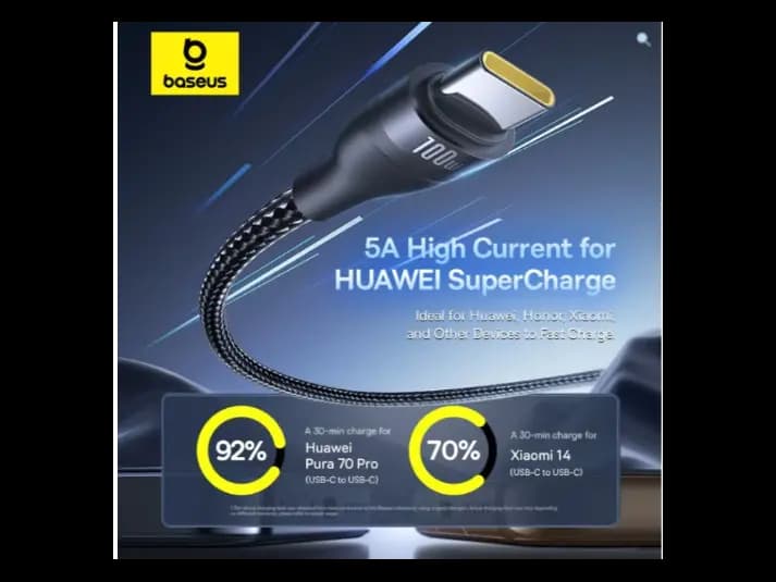 Baseus 1.5M Flash Series 3 Two-for-Three U C to C C L 100W Fast Charging Cable – Cluster Black – Model: P10377501111-00 (6)
