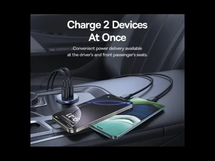 Baseus 30W GoTrip Car Charger – Type-C Type-C, Cosmic Black (Model: C00072300123-01) (6)