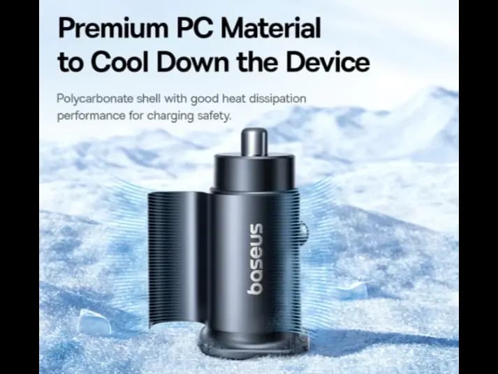 Baseus 30W GoTrip Car Charger – Type-C Type-C, Cosmic Black (Model: C00072300123-01) (7)