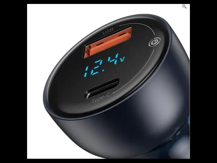 Baseus Particular Digital Display QC PPS Dual Quick Charger Car Charger 65W – Dark Gray – CCKX-C0G – 1 Year Warranty (2)