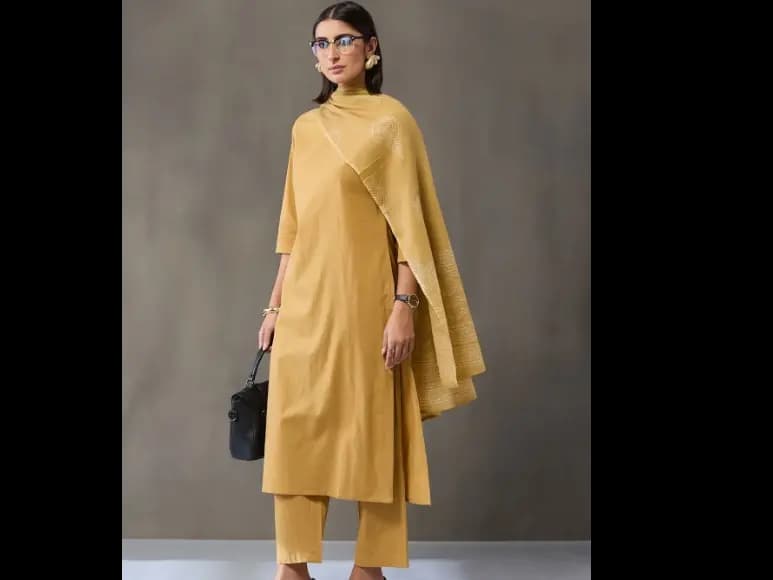 Women Ethnic Motifs Regular Pure Cotton Kurta with Palazzos & With Dupatta