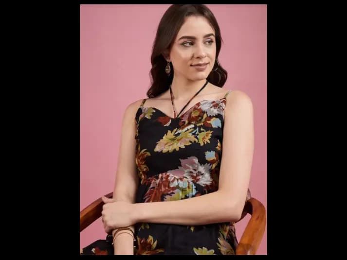 Floral Print Chiffon Maxi Dress (5)