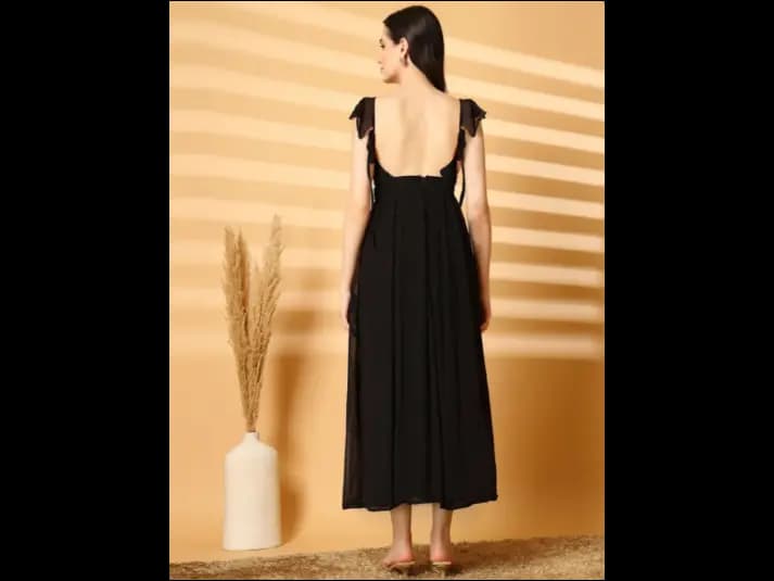 Women Fit & Flare Maxi Dress (4)