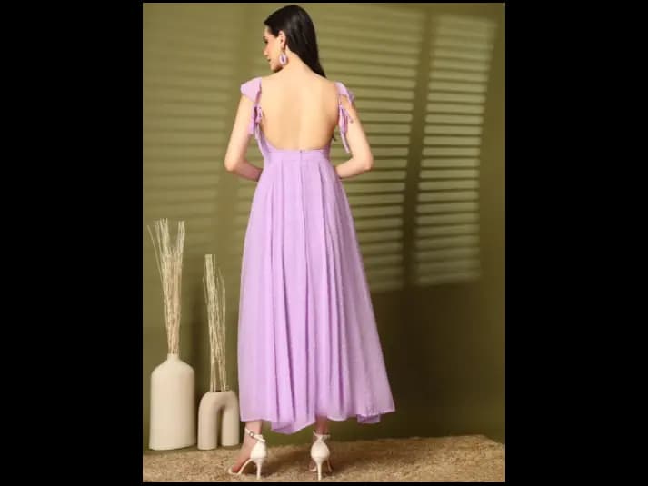 Women Fit & Flare Maxi Dress (4)
