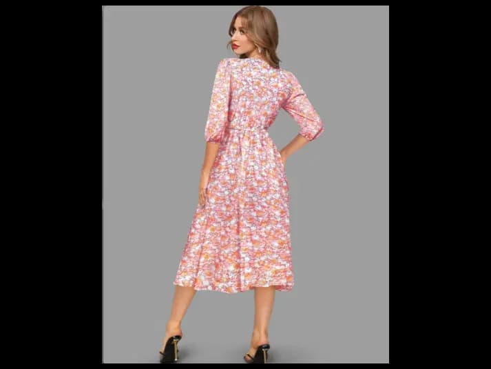 Women Floral Print Fit & Flare Dress (3)