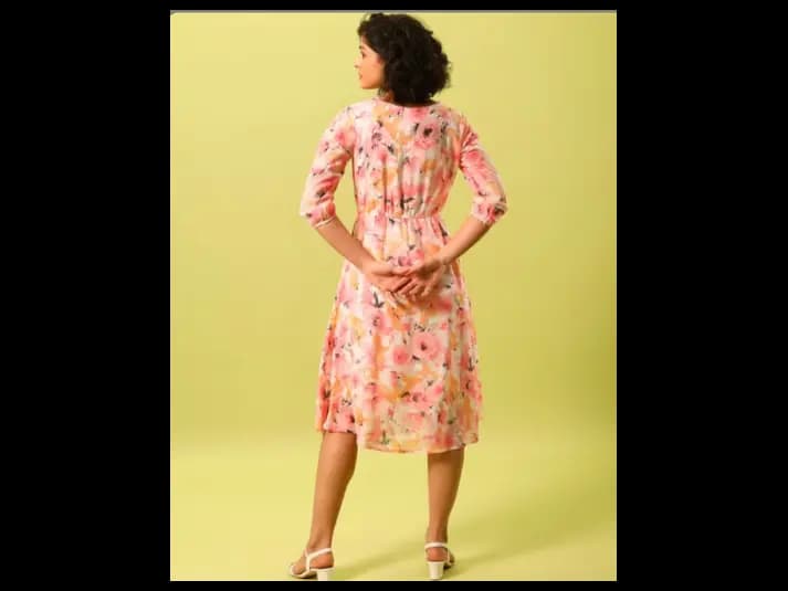 Women Floral Print Fit & Flare Dress (4)
