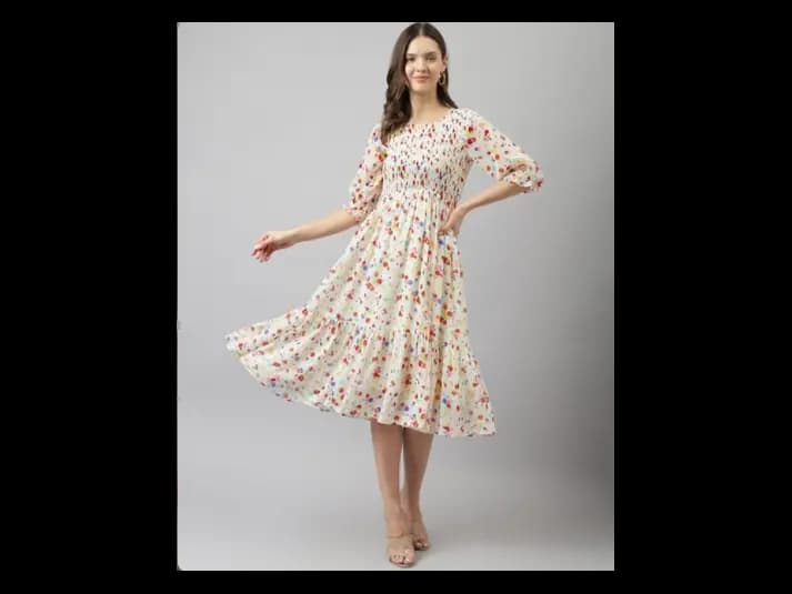 Polka-Dot Tiered Dress
