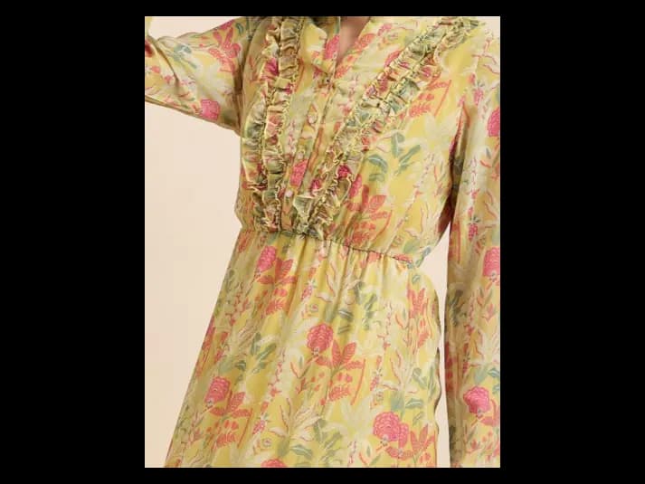 Floral Print Cowl Neck Ruffled Maxi Dress (6)