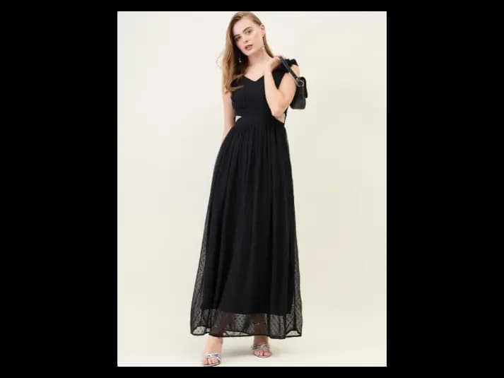Women Fit & Flare Maxi Dress (2)