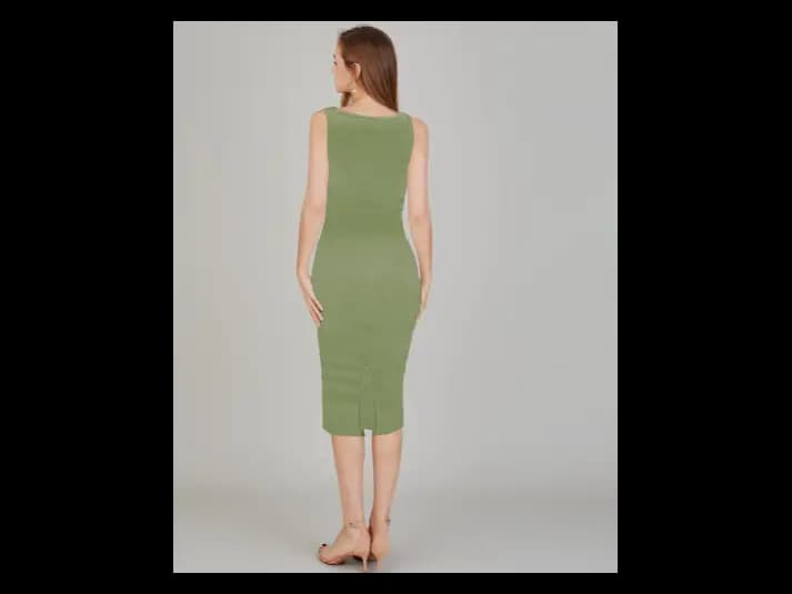 Women Round-Neck Bodycon Dress (3)