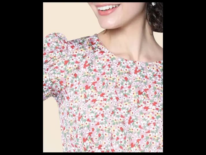 Floral Print Fit & Flare Dress (2)