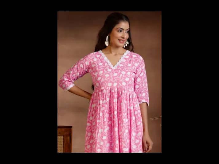 Ethnic Motifs Printed A-Line Midi Dress (4)