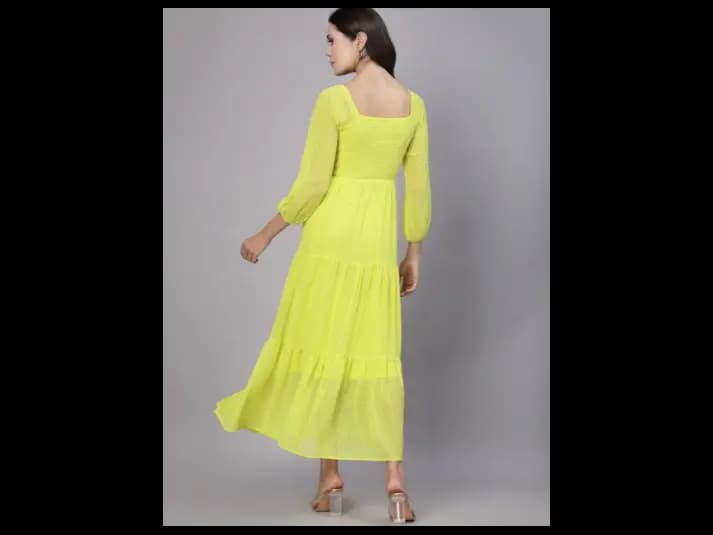 Women Square Neck Maxi Dress (4)