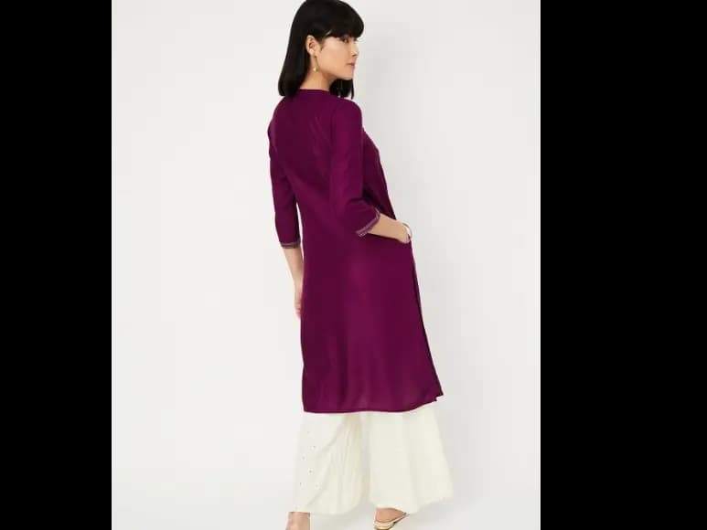 Embroidered Thread Work Straight Kurta (3)