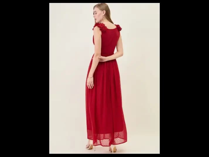 Georgette Fit & Flare Maxi Dress (4)