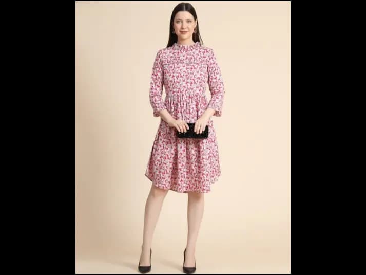 Boat-Neck Fit & Flare Dress (3)