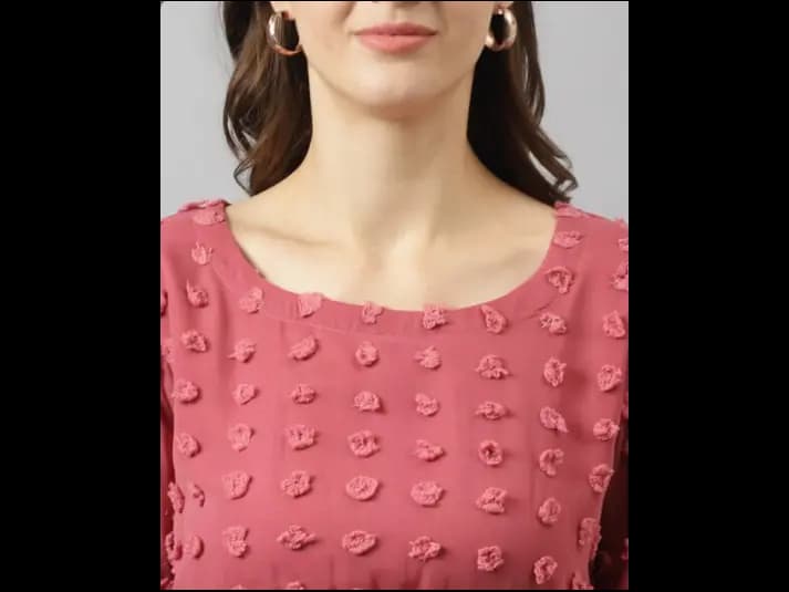 Round-Neck Fit & Flare Dress (3)