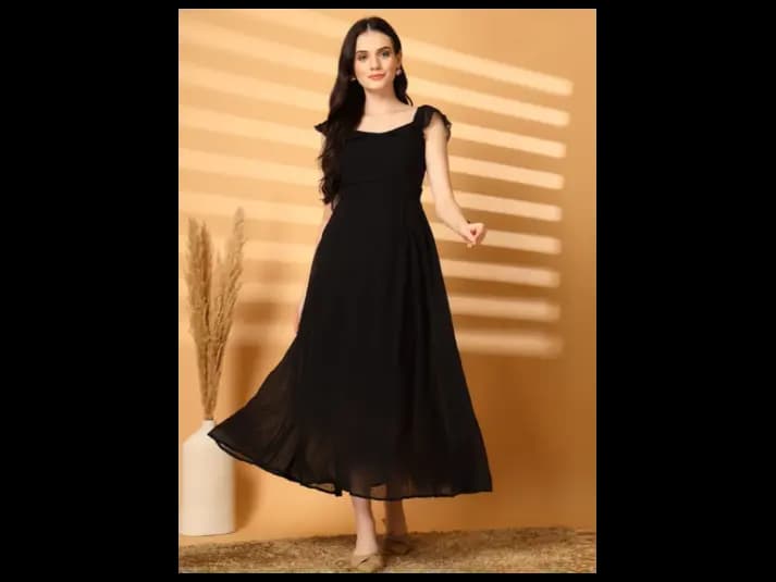 Women Fit & Flare Maxi Dress