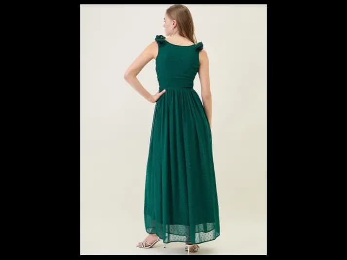 Georgette Fit & Flare Maxi Dress (4)