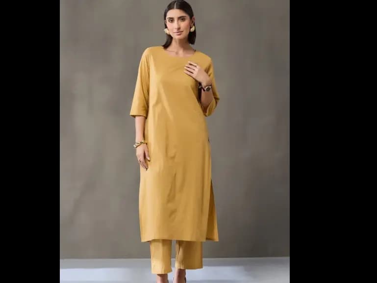 Women Ethnic Motifs Regular Pure Cotton Kurta with Palazzos & With Dupatta (3)