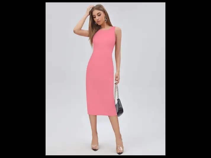 Round-Neck Bodycon Dress (3)
